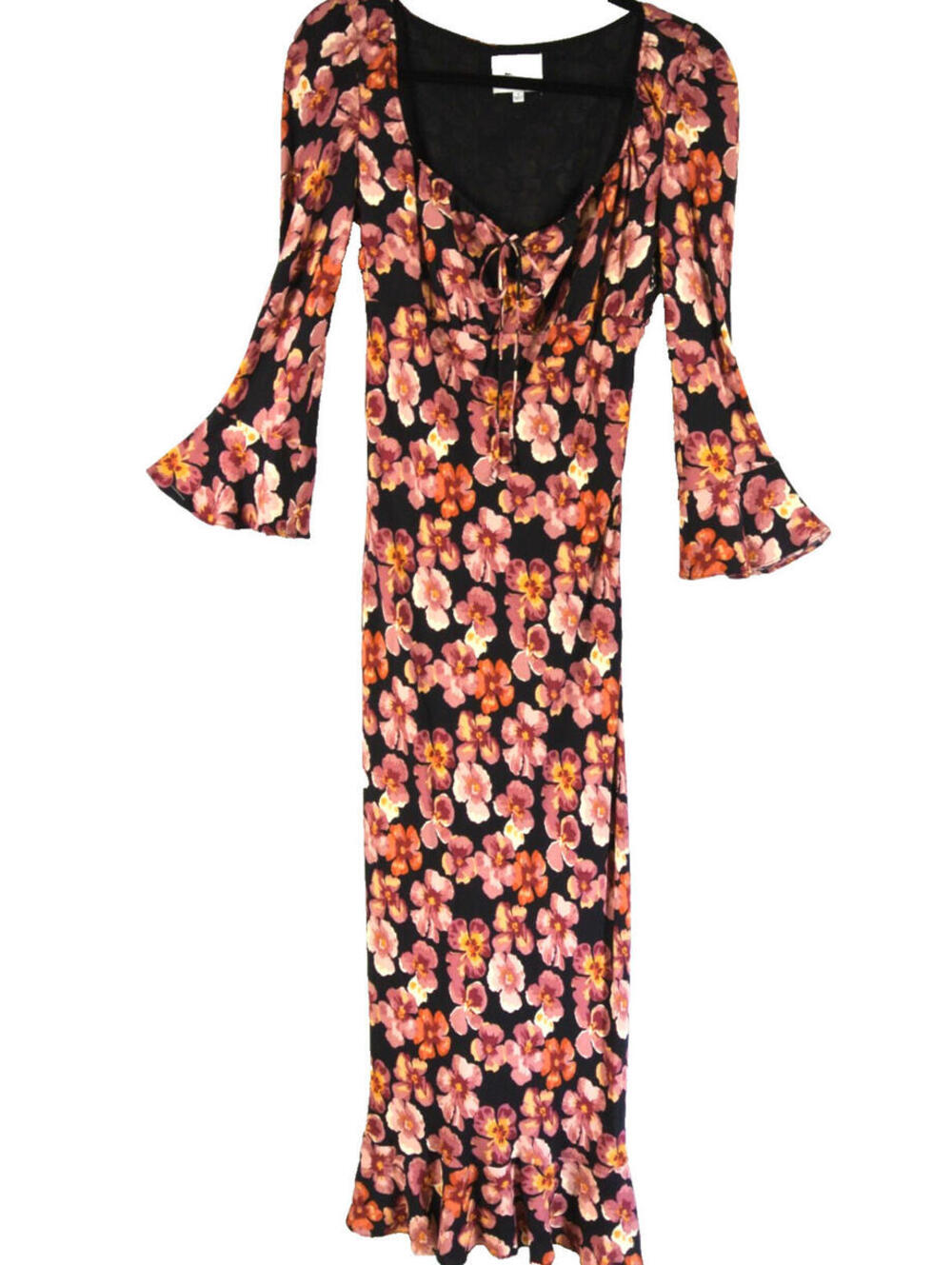 NEW, Reformation Kiley Floral Print Half Sleeve Bodycon Midi Dress Sz 4 #MD1833 - Picture 5 of 8